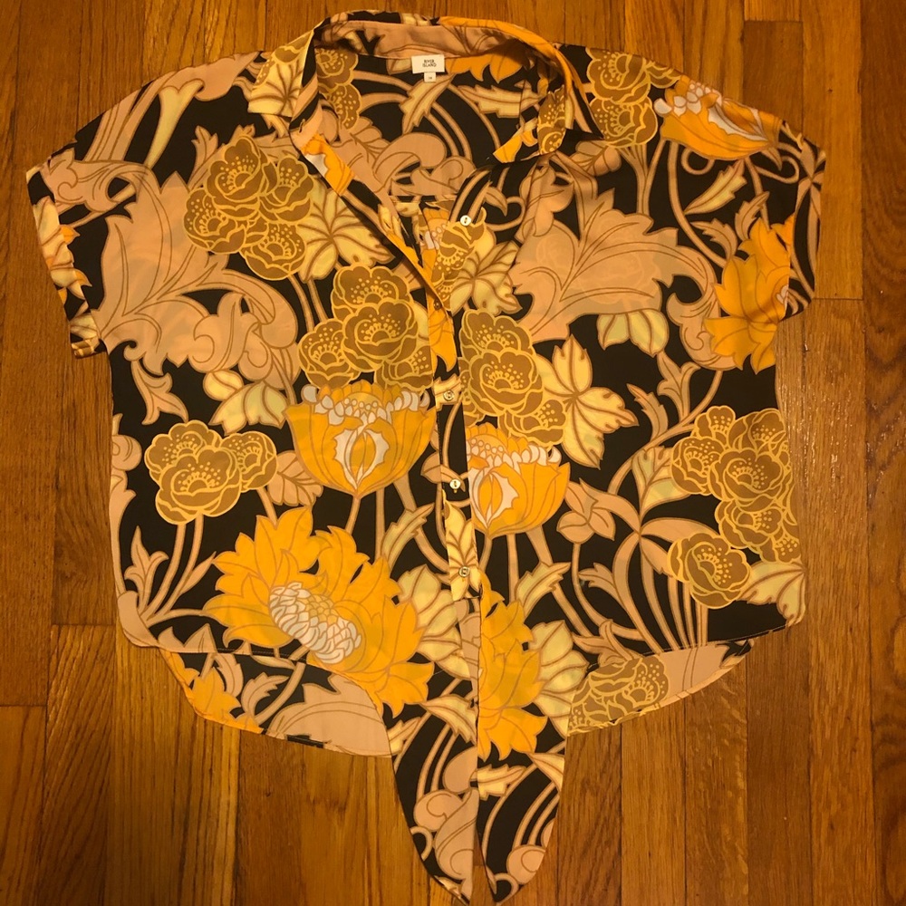 River Island Floral Button Down Shirt
